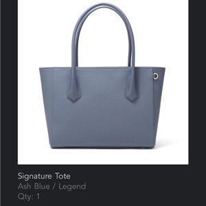 Dagne Dover Signature Legend Size Tote in Ash Blue